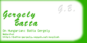gergely batta business card